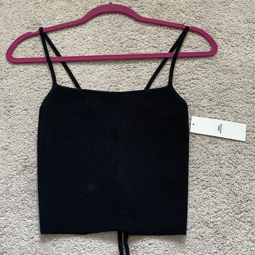 Urban Outfitters stretchy knit crop top with tie b